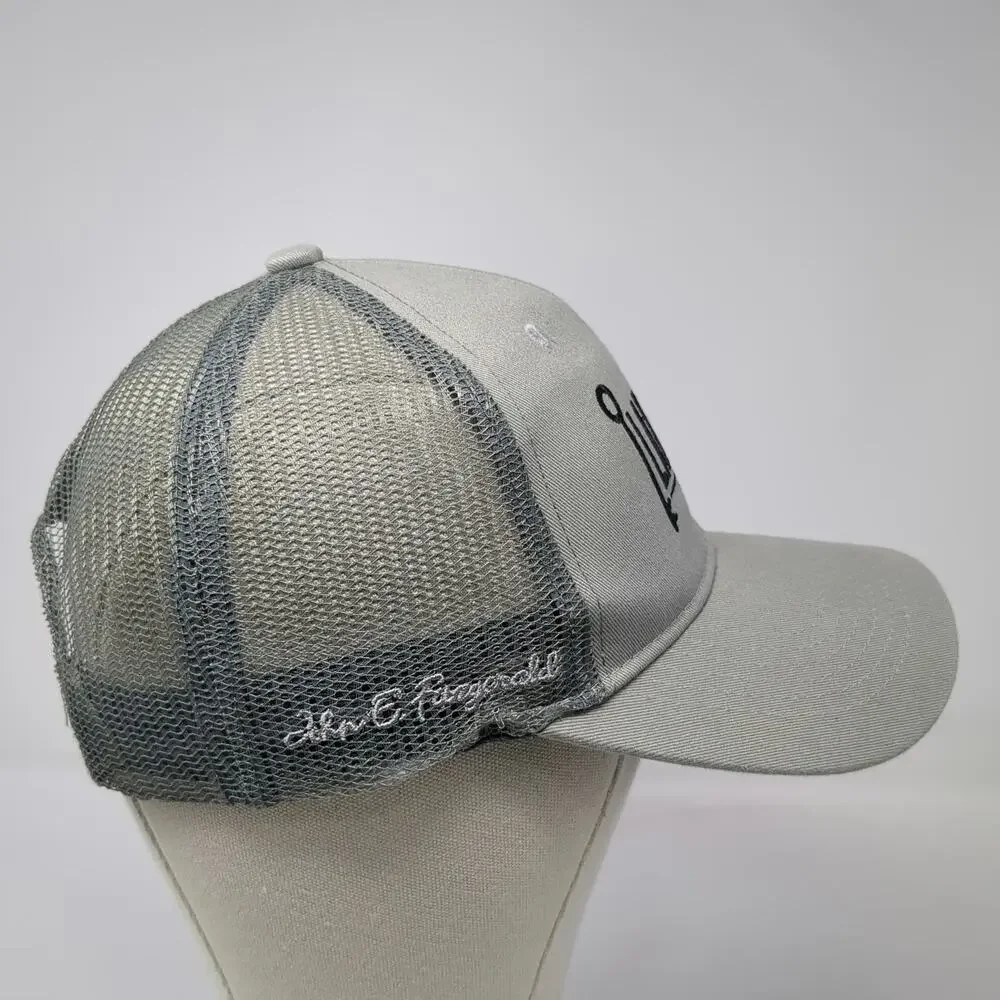 Larceny Bourbon Gray One Size Trucker Hat John E Fitzgerald Mesh Snapback Logo